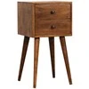 Artisan Furniture Riešutmedžio Mini naktinis staliukas su 2 stalčiais