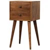 Artisan Furniture Riešutmedžio Mini naktinis staliukas su 2 stalčiais