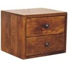 Artisan Furniture Riešutmedžio naktinis staliukas su 2 stalčiais