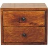 Artisan Furniture Riešutmedžio naktinis staliukas su 2 stalčiais