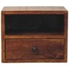 Artisan Furniture Riešutmedžio naktinis staliukas su 1 stalčiumi