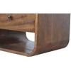 Artisan Furniture Riešutmedžio atspalvio naktinis staliukas su 2 stalčiais, 40 cm