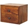 Artisan Furniture Riešutmedžio naktinis staliukas su 2 stalčiais