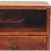 Artisan Furniture Riešutmedžio naktinis staliukas su 1 stalčiumi