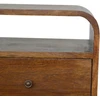 Artisan Furniture Riešutmedžio atspalvio naktinis staliukas su 2 stalčiais, 40 cm