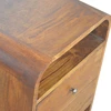 Artisan Furniture Riešutmedžio atspalvio naktinis staliukas su 2 stalčiais, 40 cm