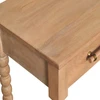 Artisan Furniture Savoy konsolinis staliukas su verpstės formos kojelėmis ir džiuto lentynomis