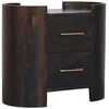 Artisan Furniture Valencia Two-Drawer mango medienos naktinis staliukas su 2 stalčiais
