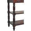 Artisan Furniture Vyšnios atspalvio šoninis staliukas su tekintomis kojelėmis