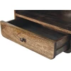 Artisan Furniture Wall-Mount mango medienos naktinis staliukas ir atvira lentyna