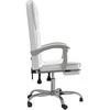 Atlošiama biuro kėdė, baltos spalvos, dirbtinė oda