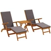 Atsilenkiantis ir sulankstomas saulės gultas 3 pcs