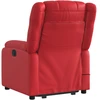 Fotelis Atsistojantis masažinis krėslas, raudonas, dirbtinė oda