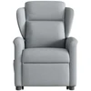 Fotelis Atsistojantis masažinis krėslas, šviesiai pilkas, audinys