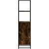 Highboard Rūkytas ąžuolas 35,5x35x139 cm Mediena ir metalas