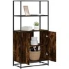 Highboard rūkytas ąžuolas 68x35x139 cm Mediena ir metalas
