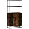 Highboard rūkytas ąžuolas 68x35x139 cm Mediena ir metalas