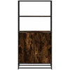 Highboard rūkytas ąžuolas 68x35x139 cm Mediena ir metalas
