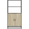 aukšta lenta Sonoma ąžuolas 68x35x139 cm Mediena ir metalas