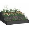 Aukštas sodo lovelis, 100x100x18,5cm, Corten plienas
