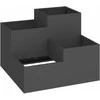 Aukštas sodo lovelis, 100x100x36cm, Corten plienas