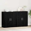 Kabalas 2 pcs Juodas ąžuolas 60 x 31 x 70 cm Apdirbta mediena