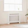 Baltos MDF Grotelės Radiatoriui Paslėpti su Lentyna, 112 cm