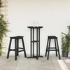Baro taburetė 2 pcs Juoda 52 x 43 x 73,5 cm HDPE