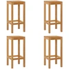 Baro taburetė 4 pcs Natūrali Kieto teka medžio