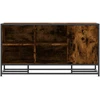 Batų suoliukas, dūminio ąžuolo, 100x40x53,5 cm, mediena/metalas