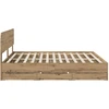Lova Bed Frame with Storage and Headboard Artisan Oak 180 x 200 cm