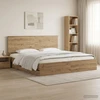 Lova Bed Frame with Storage and Headboard Artisan Oak 180 x 200 cm
