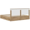 Lova Bed Frame with Storage and Headboard Artisan Oak 180 x 200 cm