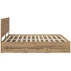 Lova Bed Frame with Storage and Headboard Artisan Oak 180 x 200 cm