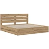 Lova Bed Frame with Storage and Headboard Artisan Oak 180 x 200 cm