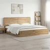 Lova Bed Frame with Storage and Headboard Artisan Oak 180 x 200 cm