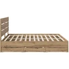 Lova Bed Frame with Storage and Headboard Artisan Oak 180 x 200 cm