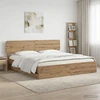 Lova Bed Frame with Storage and Headboard Artisan Oak 180 x 200 cm