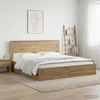 Lova Bed Frame with Storage and Headboard Artisan Oak 180 x 200 cm