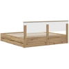 Lova Bed Frame with Storage and Headboard Artisan Oak 180 x 200 cm