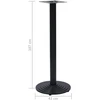 Bistro stalo kojelė Juoda Ø43x107 cm Ketaus
