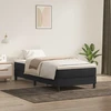 Box Spring Lova be čiužinio Juoda 100x210 cm aksomas
