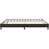 Box Spring Lova be čiužinio Juoda 200x220 cm aksomas
