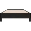 Box Spring Lova be čiužinio Juoda 90x210 cm aksomas