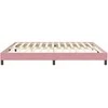 Box Spring Lova be čiužinio Rožinė 200x220 cm aksomas