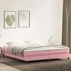 Box Spring Lova be čiužinio Rožinė 200x220 cm aksomas