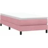 Box Spring Lova be čiužinio Rožinė 90x210 cm aksomas