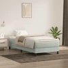 Box Spring Lova be čiužinio Šviesiai pilka 100x210 cm aksomas