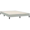 Box Spring Lova be čiužinio Šviesiai pilka 160x220 cm aksomas