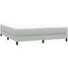 Box Spring Lova be čiužinio Šviesiai pilka 180x220 cm aksomas